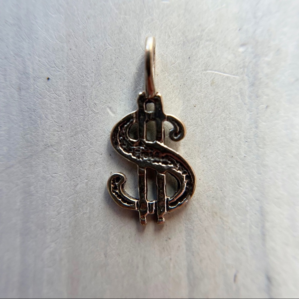 Sterling Silver Money Symbol Charm